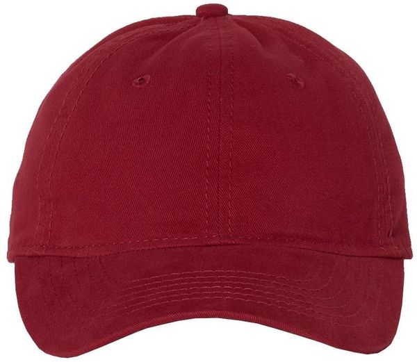 Am image of a Custom Sportsman Unstructured Cap in Cardinal!