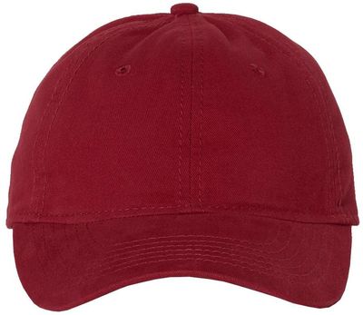 Am image of a Custom Sportsman Unstructured Cap in Cardinal!
