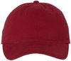 Am image of a Custom Sportsman Unstructured Cap in Cardinal!