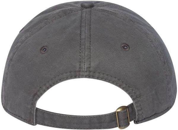 Am image of a Custom Sportsman Unstructured Cap in Charcoal!