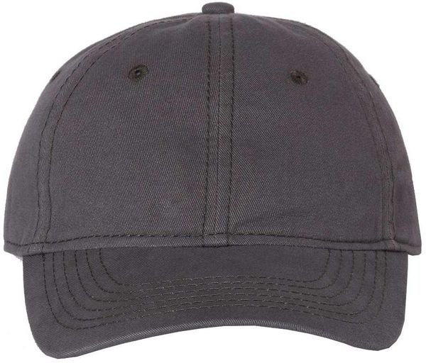Am image of a Custom Sportsman Unstructured Cap in Charcoal!
