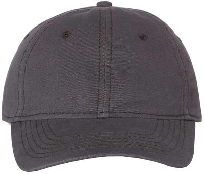 Am image of a Custom Sportsman Unstructured Cap in Charcoal!