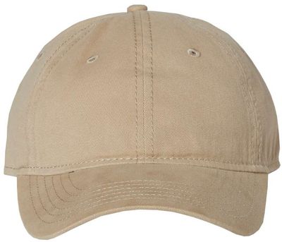 Am image of a Custom Sportsman Unstructured Cap in Khaki!