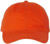 Am image of a Custom Sportsman Unstructured Cap in Orange!