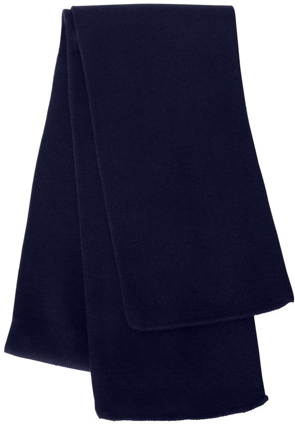 Am image of a Custom Knit Scarf in Navy!