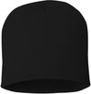 Am image of a Custom Sportsman 8 Inch Knit Beanie in Black!