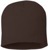 Am image of a Custom Sportsman 8 Inch Knit Beanie in Brown!