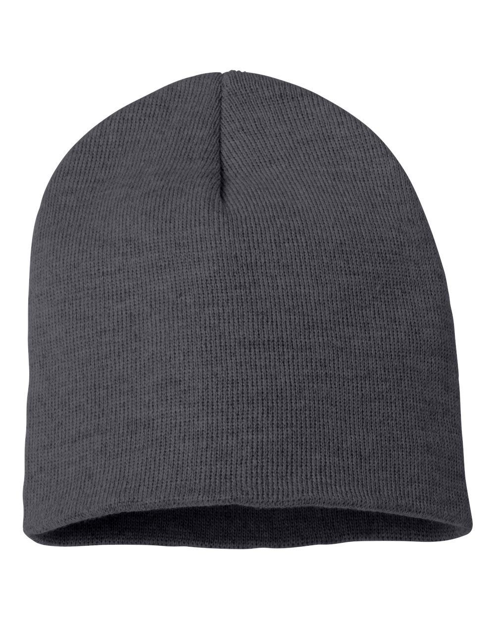 Sportsman 8 Inch Knit Beanie in Heather Charcoal