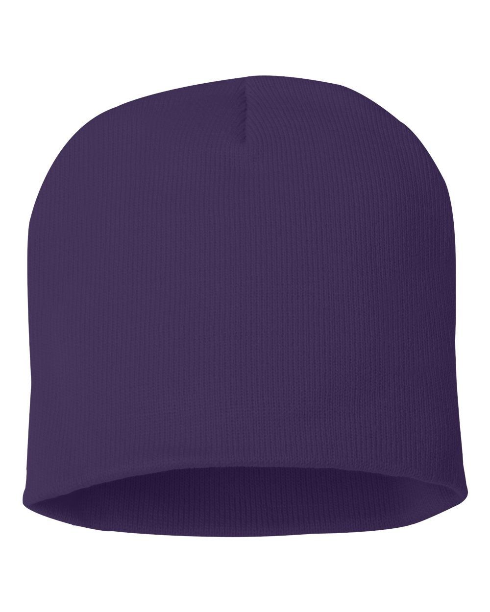 Sportsman 8 Inch Knit Beanie in Purple