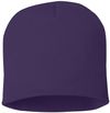 Am image of a Custom Sportsman 8 Inch Knit Beanie in Purple!
