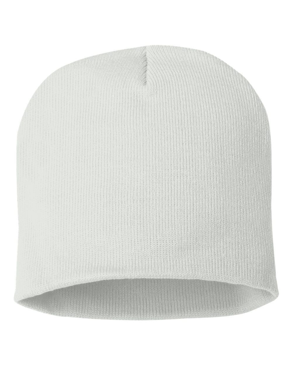 Sportsman 8 Inch Knit Beanie in White
