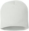 Am image of a Custom Sportsman 8 Inch Knit Beanie in White!