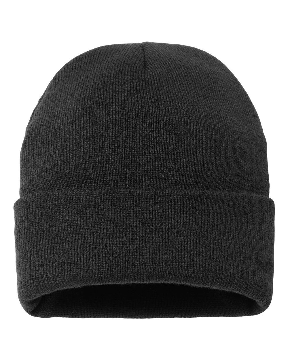 Sportsman Sherpa Lined 12in Cuffed Beanie in Black