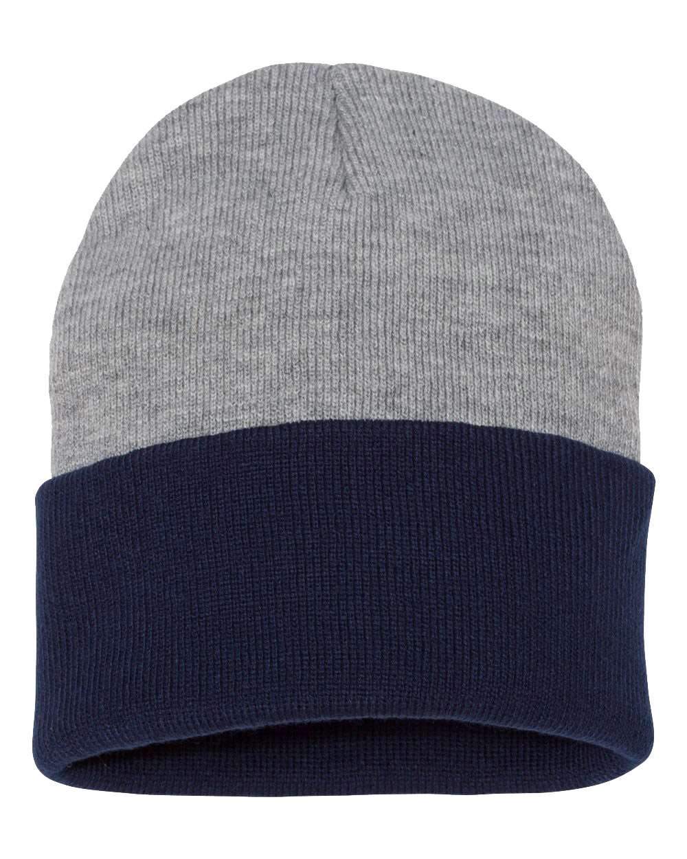 Sportsman 12 Inch Knit Beanie in Heather/Navy