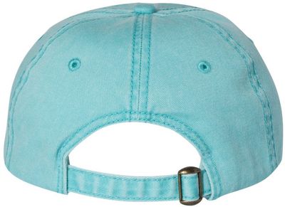 Am image of a Custom Sportsman Pigment Dyed Cap in Aqua!