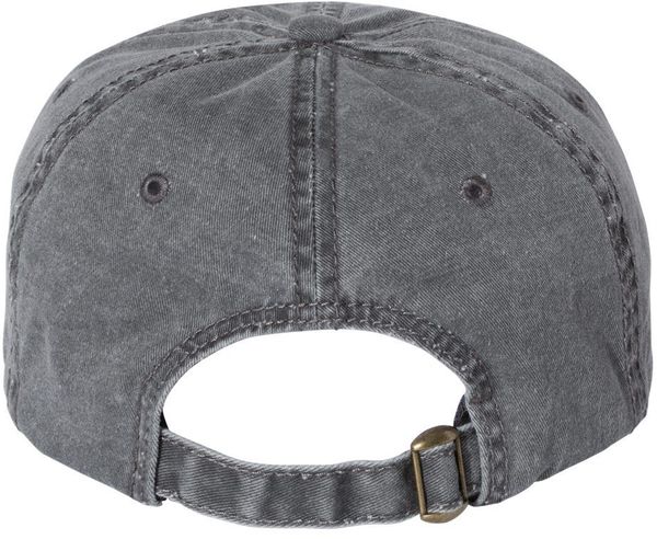 Am image of a Custom Sportsman Pigment Dyed Cap in Black!