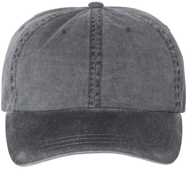 Am image of a Custom Sportsman Pigment Dyed Cap in Black!