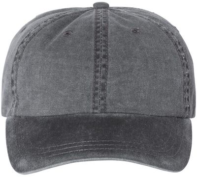 Am image of a Custom Sportsman Pigment Dyed Cap in Black!