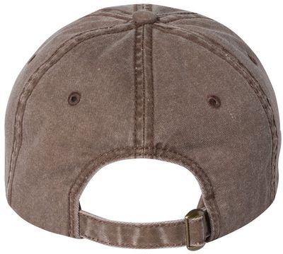 Am image of a Custom Sportsman Pigment Dyed Cap in Brown!