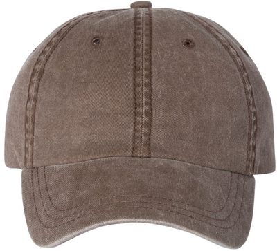Am image of a Custom Sportsman Pigment Dyed Cap in Brown!
