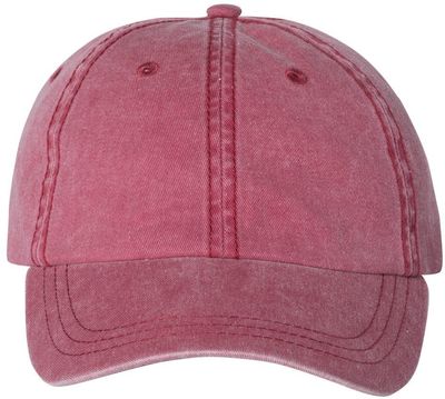 Am image of a Custom Sportsman Pigment Dyed Cap in Cardinal!