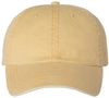 Am image of a Custom Sportsman Pigment Dyed Cap in Mustard!
