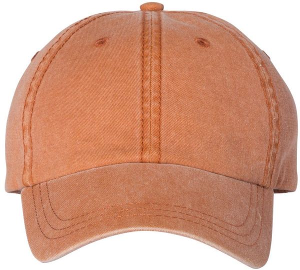 Am image of a Custom Sportsman Pigment Dyed Cap in Texas Orange!