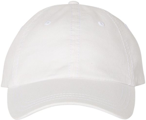 Am image of a Custom Sportsman Pigment Dyed Cap in White!