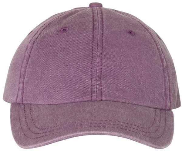 Am image of a Custom Sportsman Pigment Dyed Cap in Wine!