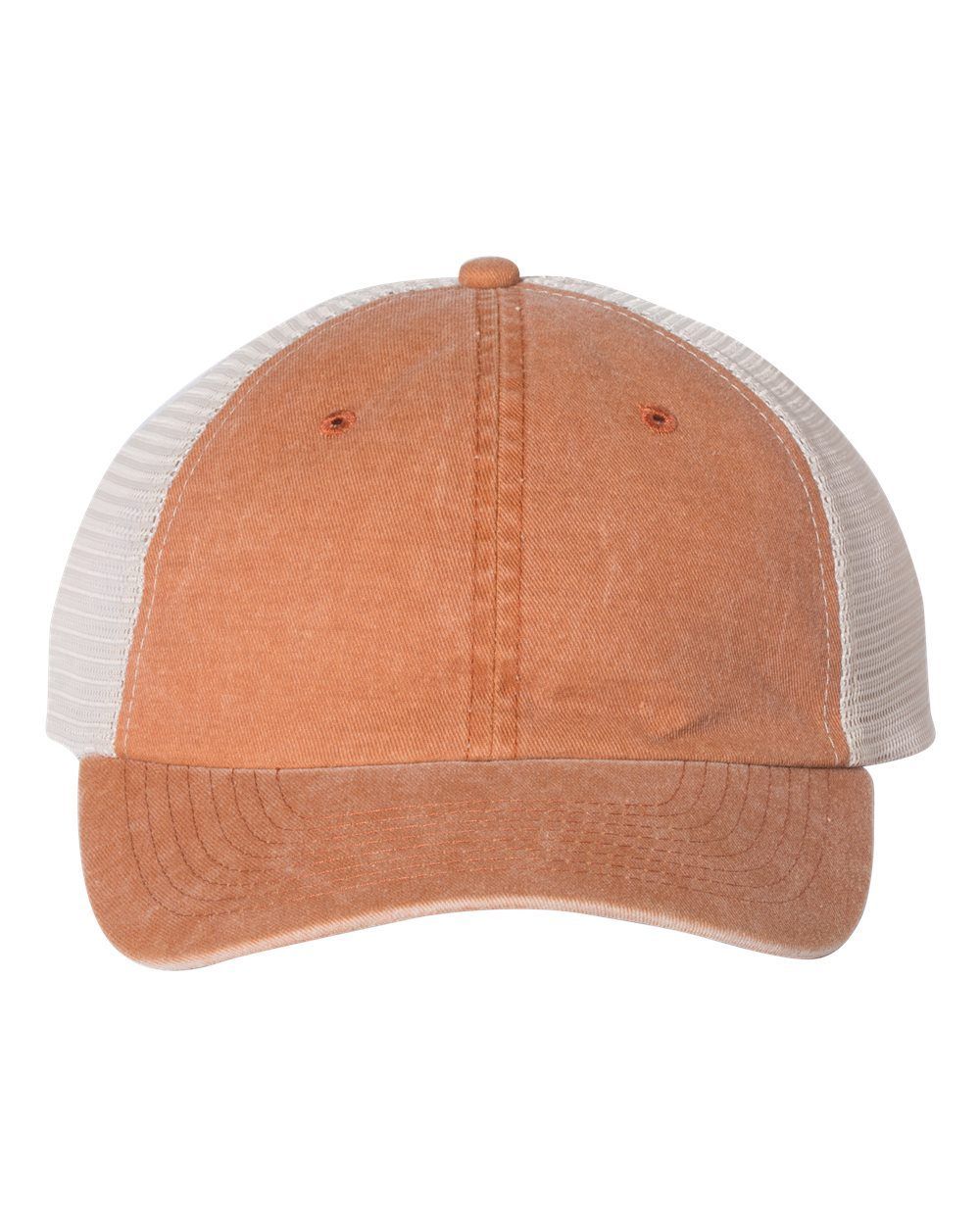 Sportsman Pigment Dyed Trucker Cap in Texas Orange/Stone