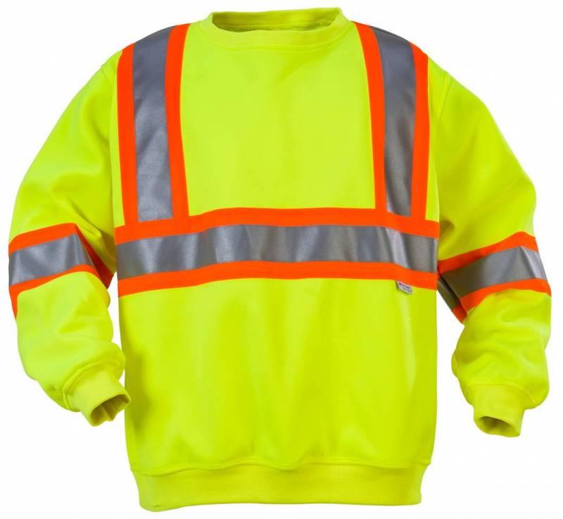 High Visibility Crew Neck Sweatshirt in Lime