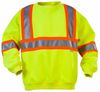 Am image of a Custom High Visibility Crew Neck Sweatshirt in Lime!