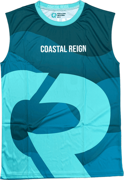 Am image of a Custom Sublimated Muscle Tank Top in Essential!