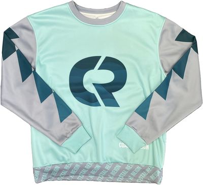 Am image of a Custom Sublimated Crewneck Sweatshirt in Fleece Full Colour Print!