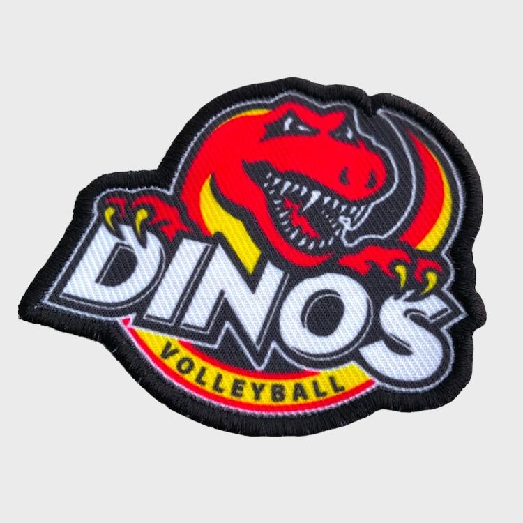 An image of a custom sublimated patch that we printed.