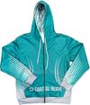 Am image of a Custom Sublimated Zip Hoodie in Fleece Full Colour Print!