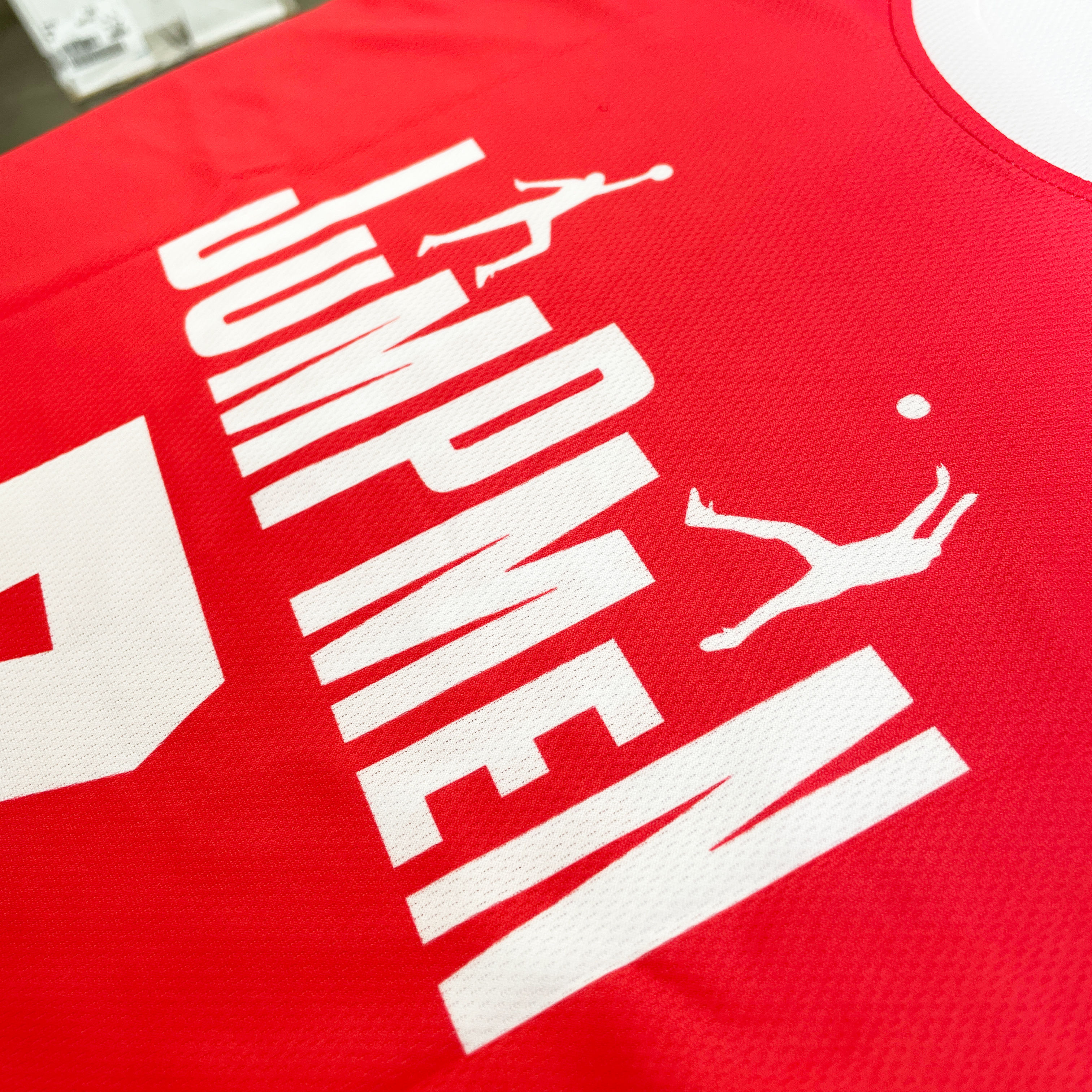 An image of a sublimation basketball jersey we printed
