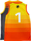 Am image of a Custom Sublimated Reversible Crew Neck Youth Basketball Jersey in Full Colour Sublimation!