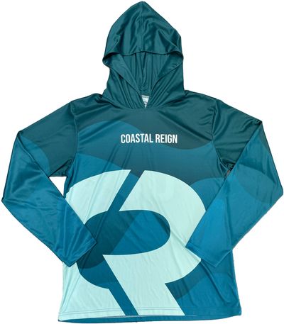 Am image of a Custom Sublimated Sun Hoodie in Essential!