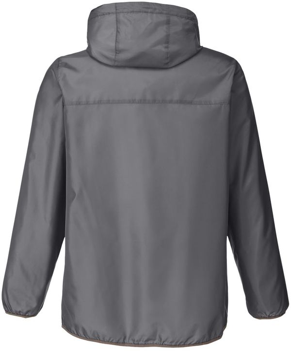 An image of a Custom Team 365 Adult Zone Protect Packable Anorak Jacket in Sport Graphite!