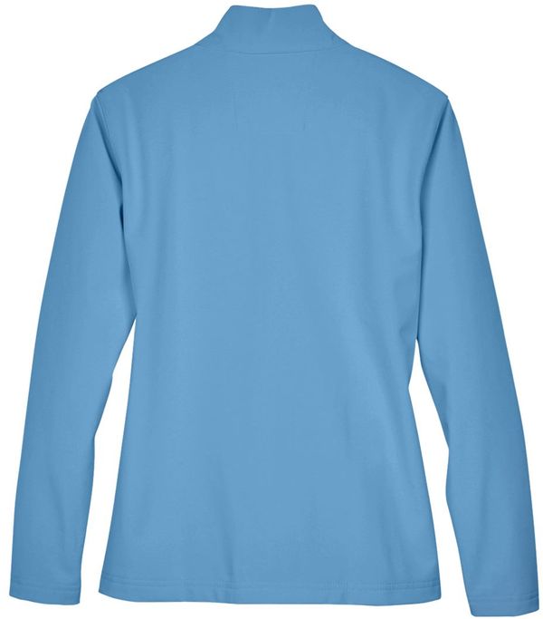 An image of a Custom Team 365 Ladies' Leader Soft Shell Jacket in Sport Light Blue!