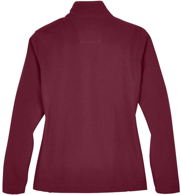 An image of a Custom Team 365 Ladies' Leader Soft Shell Jacket in Sport Maroon!