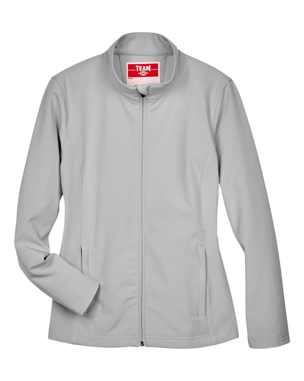 Team 365 Ladies' Leader Soft Shell Jacket in Sport Silver