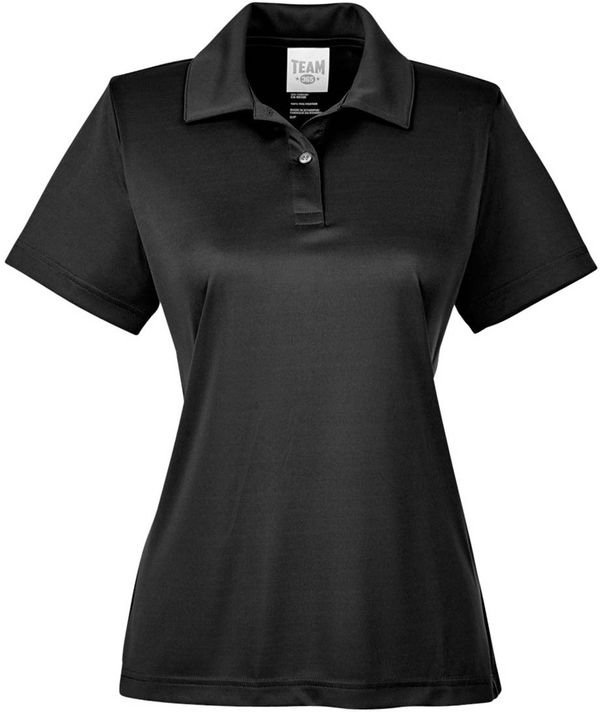 An image of a Custom Team 365 Ladies' Zone Performance Polo in Black!