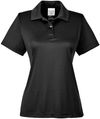 An image of a Custom Team 365 Ladies' Zone Performance Polo in Black!
