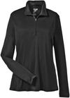 Am image of a Custom Team 365 Ladies' Zone Performance Quarter Zip in Black!