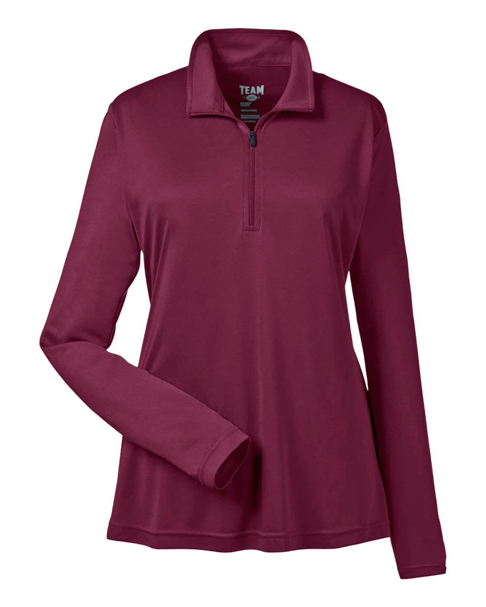 Team 365 Ladies' Zone Performance Quarter Zip in Sport Maroon