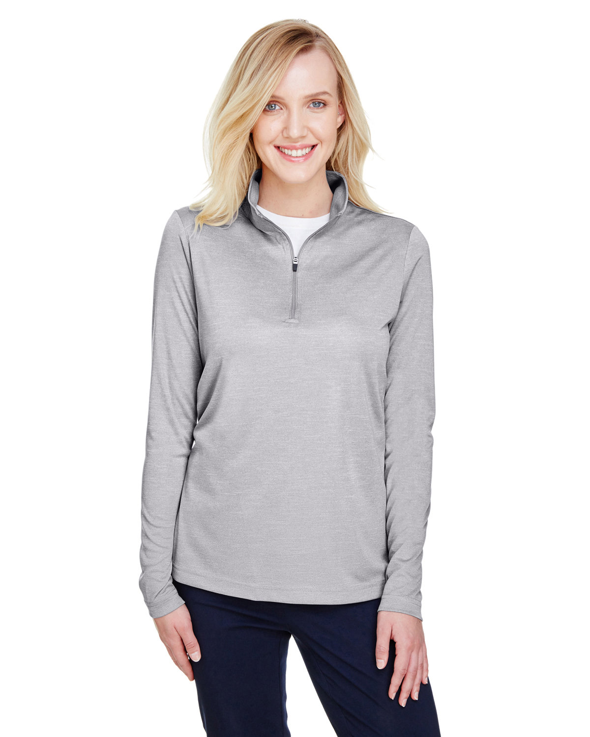 Team 365 Ladies' Zone Sonic Heather Performance Quarter Zip