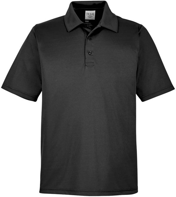 An image of a Custom Team 365 Men's Zone Performance Polo in Black!