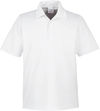 An image of a Custom Team 365 Men's Zone Performance Polo in White!